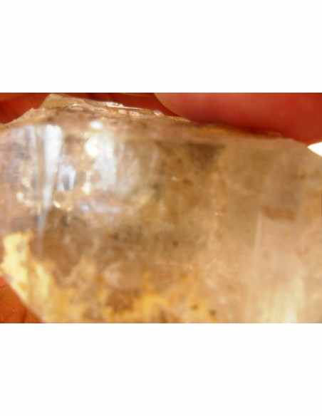 Quartz sceptre bipointé avec goutte d'eau Quartz sceptre bipointé avec goutte d'eau