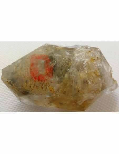 Quartz sceptre bipointé avec goutte d'eau Quartz sceptre bipointé avec goutte d'eau