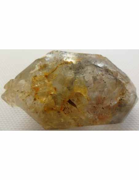 Quartz sceptre bipointé avec goutte d'eau Quartz sceptre bipointé avec goutte d'eau