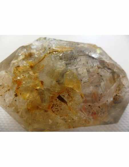 Quartz sceptre bipointé avec goutte d'eau Quartz sceptre bipointé avec goutte d'eau