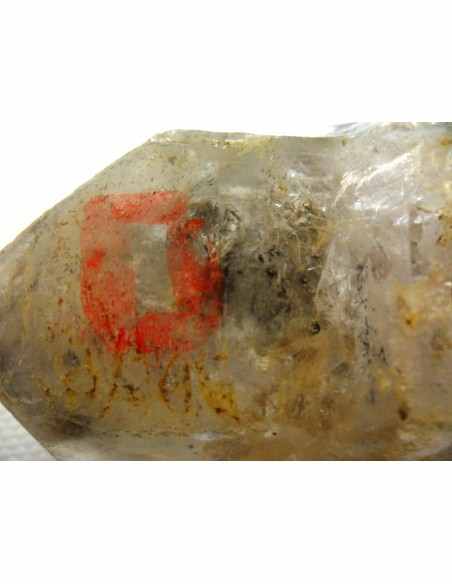 Quartz sceptre bipointé avec goutte d'eau Quartz sceptre bipointé avec goutte d'eau