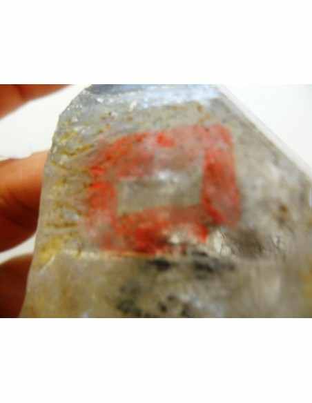 Quartz sceptre bipointé avec goutte d'eau Quartz sceptre bipointé avec goutte d'eau