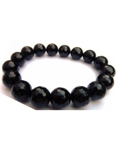 Tourmaline noire bracelet en boule facettés 10mm