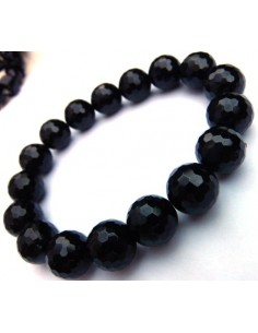 Tourmaline noire bracelet en boule facettés 10mm 2