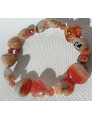 Bracelet en rhodocrosite