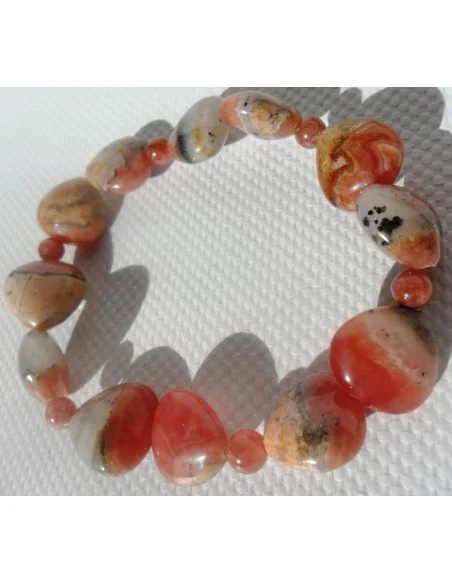 Bracelet en rhodocrosite