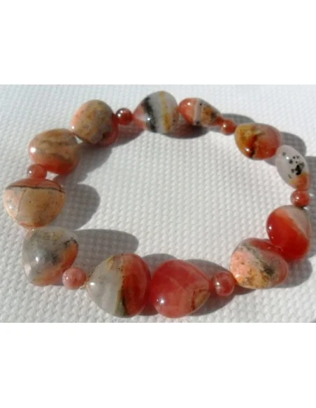 Bracelet en rhodocrosite