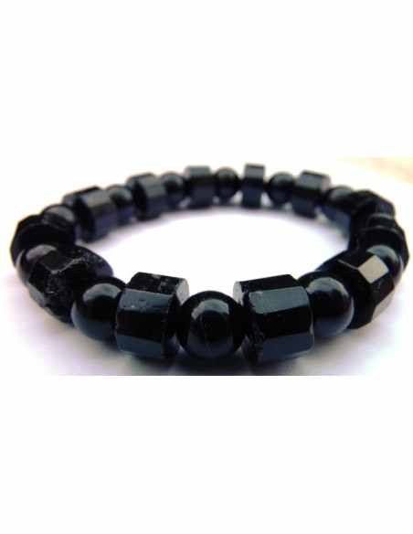 Bracelet tourmaline noire 8 et 6mm Bracelet tourmaline noire 8 et 6mm
