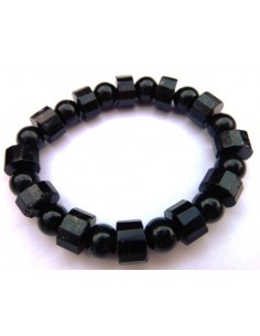 Bracelet tourmaline noire 8 et 6mm 2