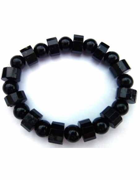 Bracelet tourmaline noire 8 et 6mm Bracelet tourmaline noire 8 et 6mm