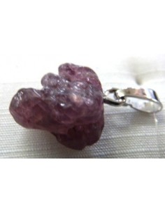 Spinelle rouge octaèdre pendentif 2