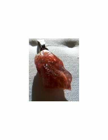 Spinelle rouge octaèdre pendentif