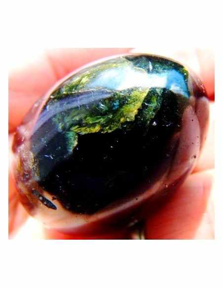 Oeuf Tourmaline verte, jaune