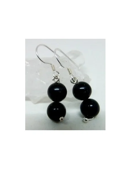 Boucles d'oreilles tourmaline noire 8mm Boucles d'oreilles tourmaline noire 8mm