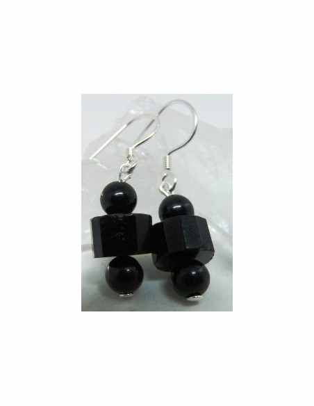 Tourmaline noire Boucles 3 et 6mm Tourmaline noire Boucles 3 et 6mm