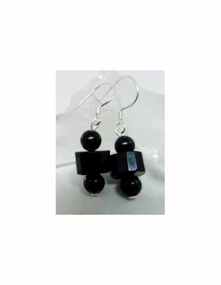 Tourmaline noire Boucles 3 et 6mm Tourmaline noire Boucles 3 et 6mm