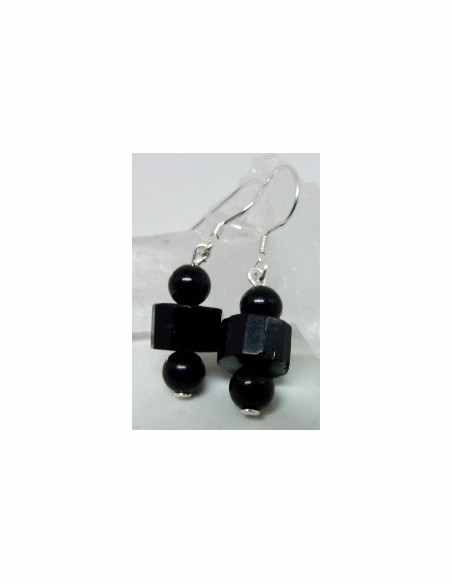 Tourmaline noire Boucles 3 et 6mm Tourmaline noire Boucles 3 et 6mm