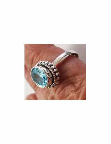 Bague aigue marine  gemme