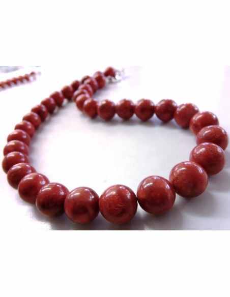 Collier Corail rouge 11,5mm Collier Corail rouge 11,5mm