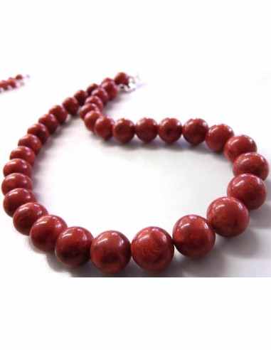 Collier Corail rouge 11,5mm