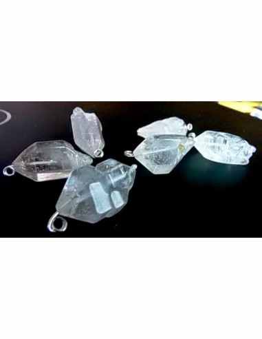 Quartz fume sceptre crocodile pendentif