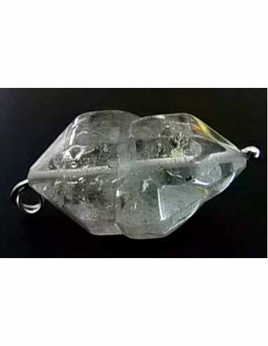 Quartz fume sceptre crocodile pendentif