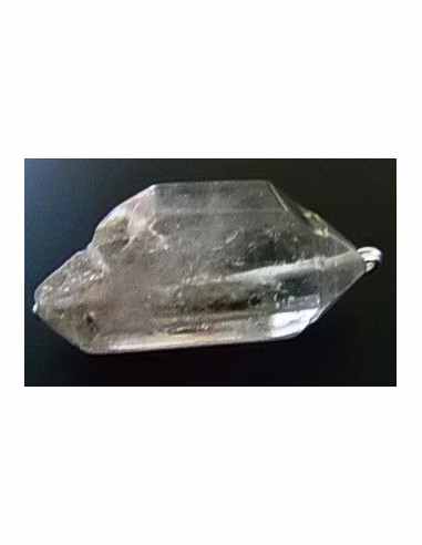 Quartz fume sceptre crocodile pendentif