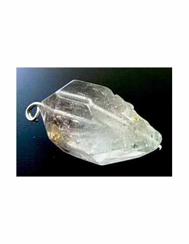 Quartz fume sceptre crocodile pendentif