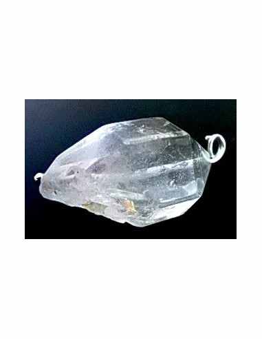 Quartz fume sceptre crocodile pendentif