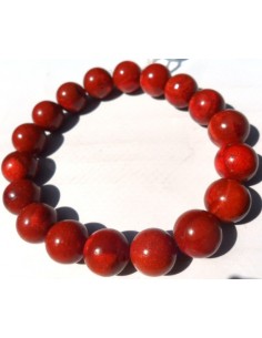 Bracelet corail rouge 13mm 2