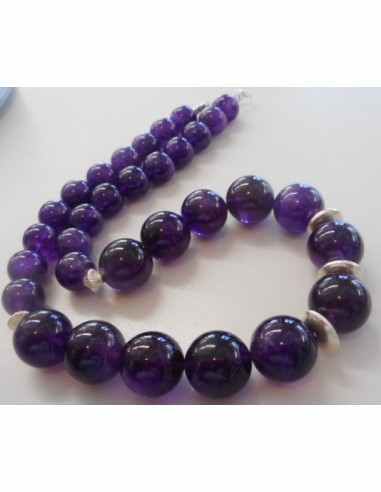 Collier Amethyste  12 et 13MM