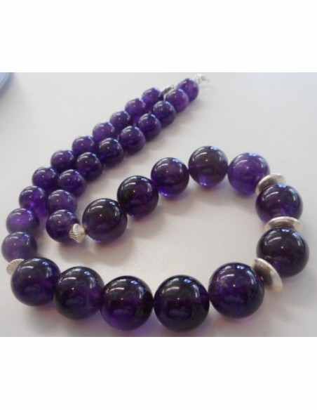 Collier Amethyste  12 et 13MM Collier Amethyste  12 et 13MM