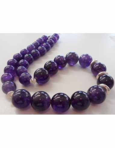 Collier Amethyste  12 et 13MM