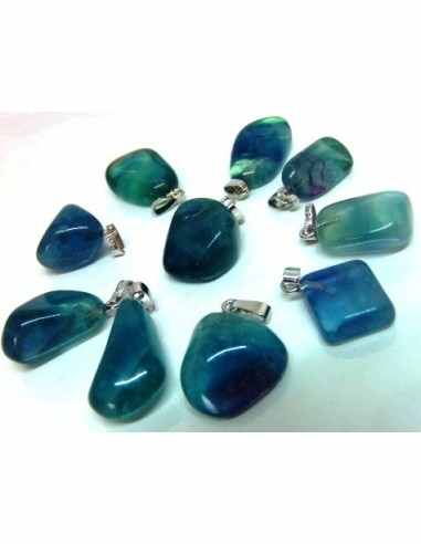 Fluorite pierre percé - pendentif