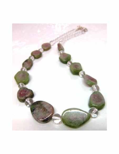 Collier Tourmaline melon d'eau, pasteque