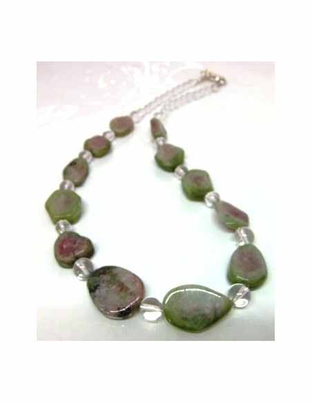 Collier Tourmaline melon d'eau, pasteque