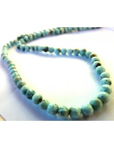Larimar 5mm collier 2