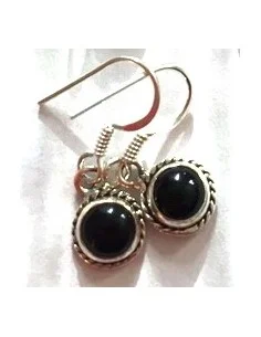 Onyx boucles oreilles argent 2