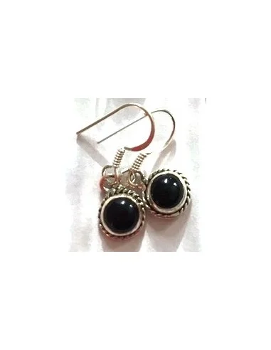 Onyx boucles oreilles argent