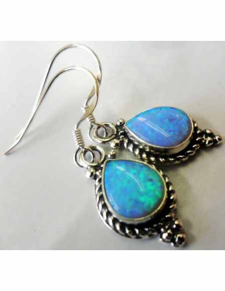 Boucles d'oreilles en opale noble