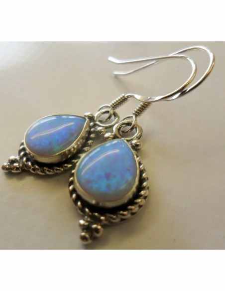 Boucles d'oreilles en opale noble