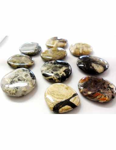 Jaspe feuille galet lithotherapie