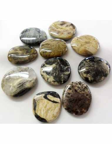 Jaspe feuille galet lithotherapie