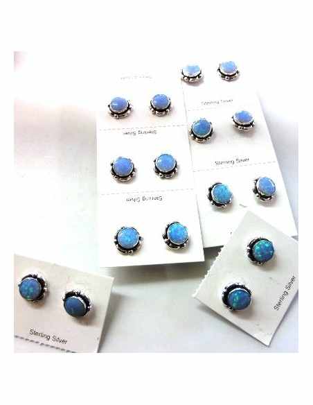 Opale noble boucles doreiles