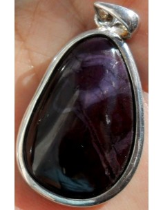 Sugilite argent pendentif