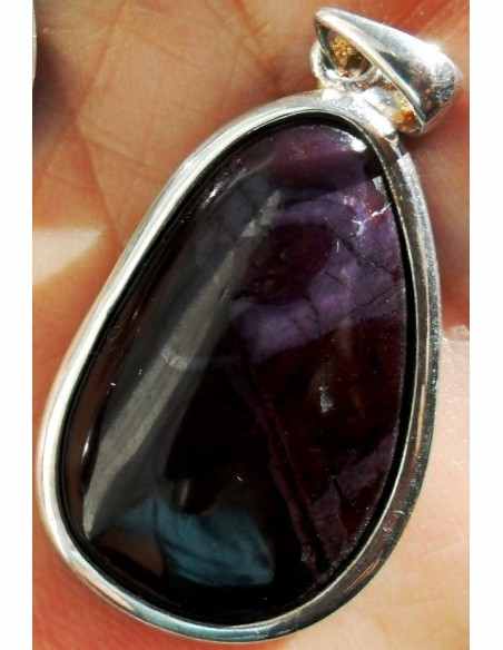 Sugilite argent pendentif