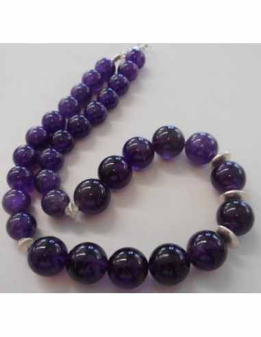 Collier Amethyste  12 et 13MM