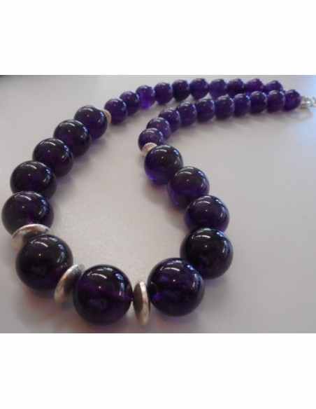 Collier Amethyste  12 et 13MM Collier Amethyste  12 et 13MM