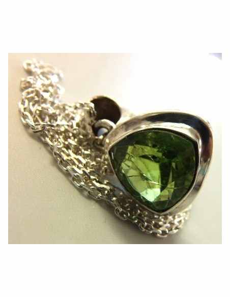 Péridot pendentif papillon argent