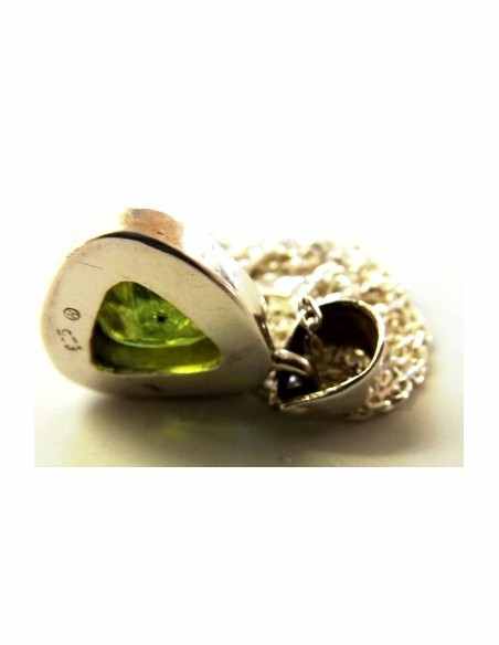 Péridot pendentif papillon argent